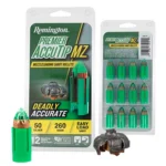 Remington Premier AccuTip MZ Muzzleloader Bullets, front and rear packs with green sabots