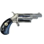 North American Arms NAA 50th Anniversary Stainless Steel Handgun .22 WMR 5rd Capacity 1.625" Barrel Black Pearl Grip Limited
