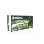 Remington Core-Lokt Lever Gun ammunition box, green and black front view