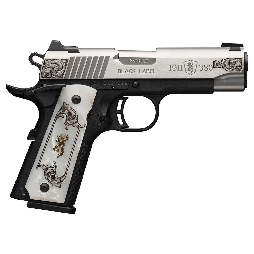 primary-2627 Browning Firearms Browning 1911-380 Medallion Handgun .380 ACP 8rd Magazine 3.64" Barrel Black Stainless
