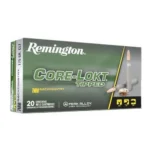 Remington Core-Lokt Tipped Rifle Ammunition green box, angled front view with cartridge graphics