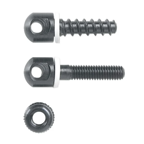 Uncle Mike's U/M 115 B BASE SCREWS two black screws and one round threaded ring