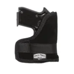 Uncle Mike's U/M Inside Pocket Holster Size 1, black front view holding a compact handgun