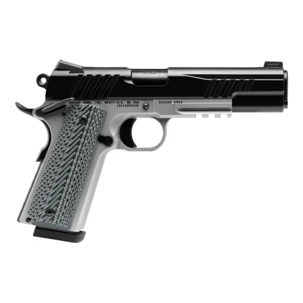 Savage Arms Savage 1911 Gov't Style Handgun 9mm Luger 10rd Magazines (2) 5" Barrel Black and Stainless with Rail
