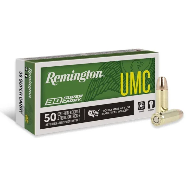 Remington Arms Co. Inc. Remington UMC Handgun Ammunition .30 Super Carry 100gr FMJ 1250 fps 50/ct