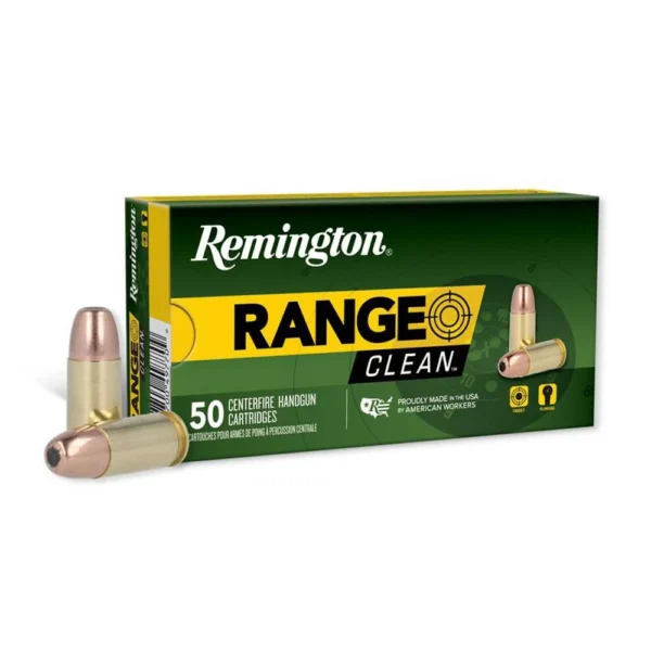 Remington Arms Co. Inc. Remington Range Clean Handgun Ammunition 9mm Luger 115gr FN 1145 fps 50/ct