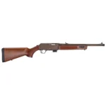 Henry Homesteader M-LOK rifle, full left-side view with brushed bronze receiver and walnut furniture