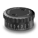 Burris Synergy Knob, black top and angled view with white numbered adjustment markings
