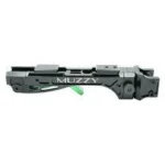Feradyne Outdoors Muzzy LV-R Quick Detach Reel Seat, black and green side view