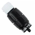 Sawyer Micro Squeeze Water Filtration System black coupling with white cap, angled view