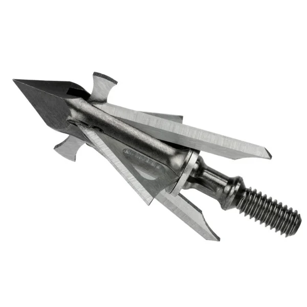 Feradyne Outdoors Muzzy Trocar HB Hybrid 4-Blade Broadhead 1" X 1 5/8" Cut 100 gr 3/pk