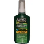 Sawyer Premium Insect Repellent, green spray bottle with clear cap, front view