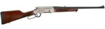 Henry Long Ranger Deluxe Engraved rifle, right-side view with walnut stock and silver receiver