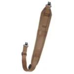 Outdoor Connection Padded Super Sling, coyote brown front view with swivels and adjustable strap