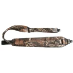 Outdoor Connection Padded Super Sling, camouflage sling laid flat with black swivels