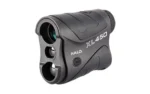 HALO XL450 rangefinder in black, angled front view with three circular lenses