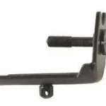 Harris Bipods Adapter #3, black metal bracket angled view with threaded stud and mounting loop