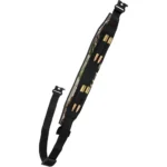Outdoor Connection SLING NEO MAGNUM W/BRUTE CAMO, black and camo sling shown laid out