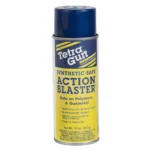 TETRA GUN ACTION BLASTER SYNTHETIC SAFE, blue and yellow aerosol can, front view