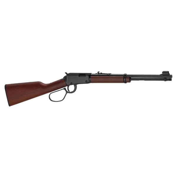 Henry H1 Large Loop Classic Carbine Rifle with walnut stock and black barrel, left side view