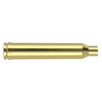 Nosler Unprimed Brass 7mm STW rifle cartridge case, side view