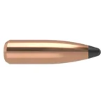 Nosler Partition Rifle Bullet, side view with copper-tone body and dark pointed tip