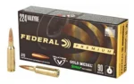 Federal Premium Gold Medal Sierra MatchKing Ammunition box with two cartridges