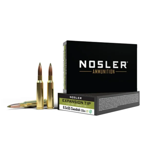 Nosler Bullets Inc. Nosler E-Tip Rifle Ammunition 6.5x55 120gr ET 2756 fps 20/ct