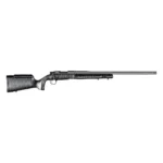 Christensen Arms Mesa Long Range Rifle, right-side view with black stock and tungsten barrel