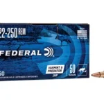 Federal Cartridge Co. Federal American Eagle Varmint & Predator Rifle Ammunition 22-250 Rem. 50 gr JHP 3850 fps 50/ct