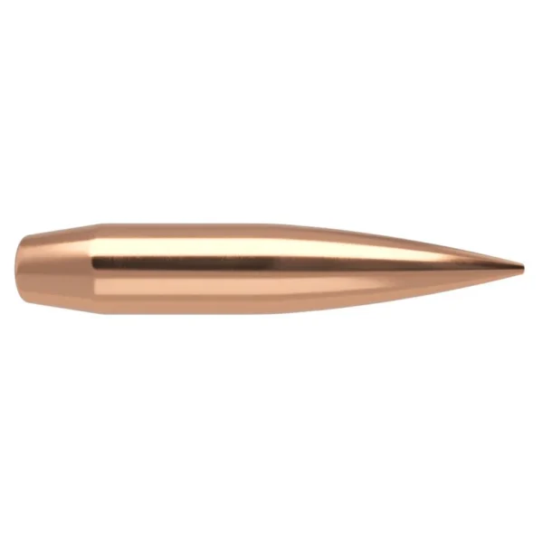Nosler RDF Match Rifle Bullets, copper-colored pointed bullet in side view