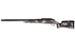 Weatherby Model 307 Alpine CT rifle, right side view with bronze action and dark patterned stock