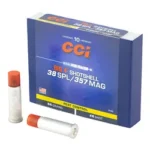 CCI Big 4 Handgun Shotshell Ammunition, blue box with three white cartridges