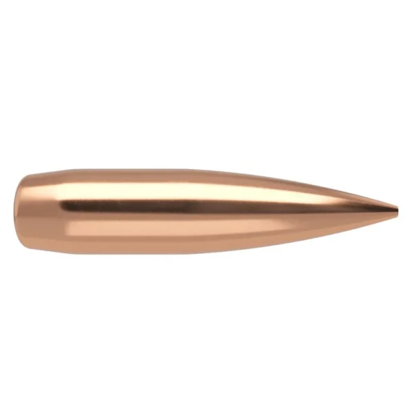 Nosler RDF Match Rifle Bullets, copper-colored pointed bullet in side view