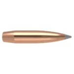 Nosler AccuBond Long Range Rifle Bullets, copper-colored pointed bullet in side view