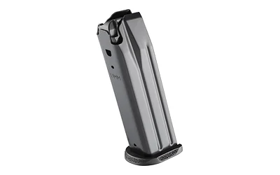 Springfield Echelon 4.5 Handgun Magazine, angled front view in black with extended base plate