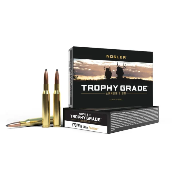 Nosler Bullets Inc. Nosler Partition Trophy Grade Rifle Ammuntion .270 Win 130 gr PSP 3050 fps 20/ct