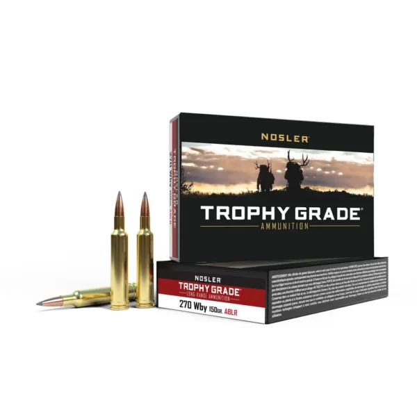 Nosler Bullets Inc. Nosler Accubond Long Range Trophy Grade Rifle Ammunition .270 Wby Mag 150 gr PT 3080 fps 20/ct