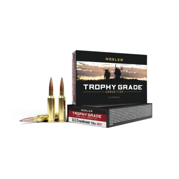 Nosler Bullets Inc. Nosler Trophy Grade Accubond Long Range Rifle Ammunition 6.5 Creedmoor 129gr ABLR SP 2850 fps 20/ct
