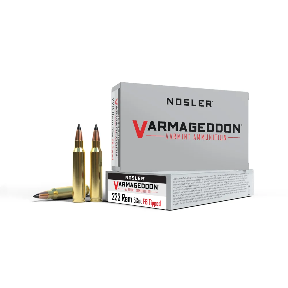 primary-27724 Nosler Bullets Inc. Nosler Varmageddon Rifle Ammunition .223 Rem 53 gr FB Tipped 3350 fps 20/ct