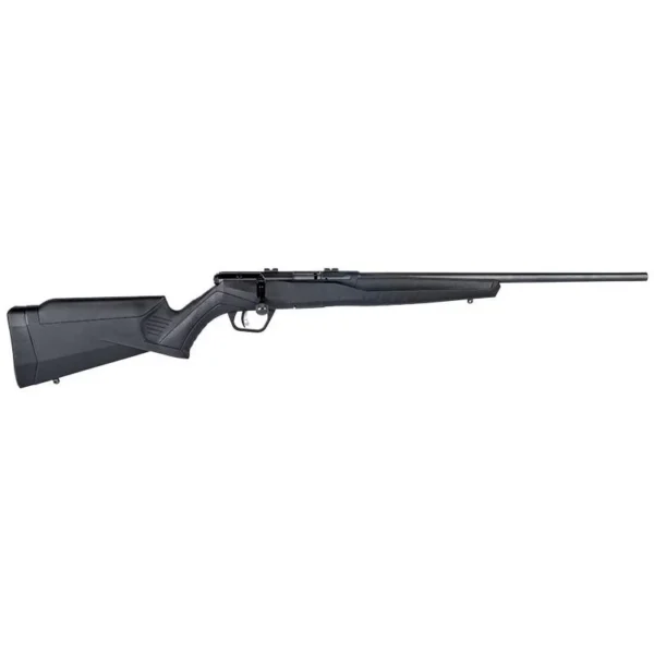 Savage Arms B22 F rifle, black left-side view with stock, barrel and magazine visible