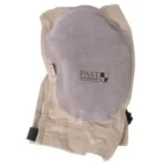 AOB PAST Super Mag Plus Recoil Shield, front view with grey pad and beige shoulder harness