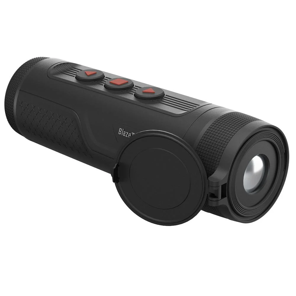 primary-27884 American Technologies Network ATN BlazeTrek 6 319, black monocular, front-right view with red top buttons