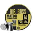 Hatsan Apolo Air Boss Match Competition pellets, round black and yellow tin with loose pellets