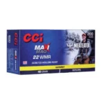 CCI Maxi Mag .22 WMR 40 gr JHP 200/ct, blue retail box shown from front