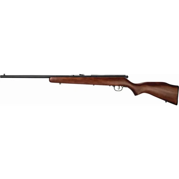 Savage Arms Mark I G Rifle, right-side view with brown hardwood stock, black barrel and open sights