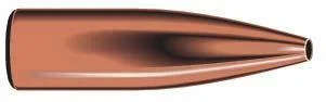 Speer TNT Rifle Bullets, side view of copper-colored bullet with small hollow-point opening