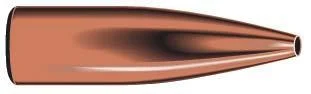 Speer TNT Rifle Bullets, copper-colored pointed hollow-point bullet in side view