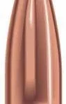 Speer Hot-Cor copper-coloured rifle bullet with exposed grey tip, upright view