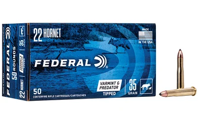 Federal Cartridge Co. Federal American Eagle Varmint & Predator Rifle Ammunition .22 Hornet 35 gr Vtip 3000 fps 50/ct